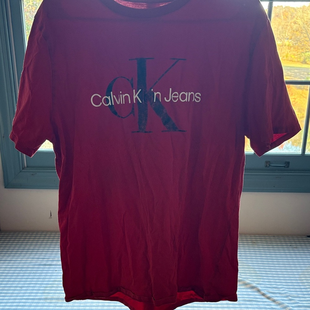 Calvin Klein Red Short Sleeve Tee